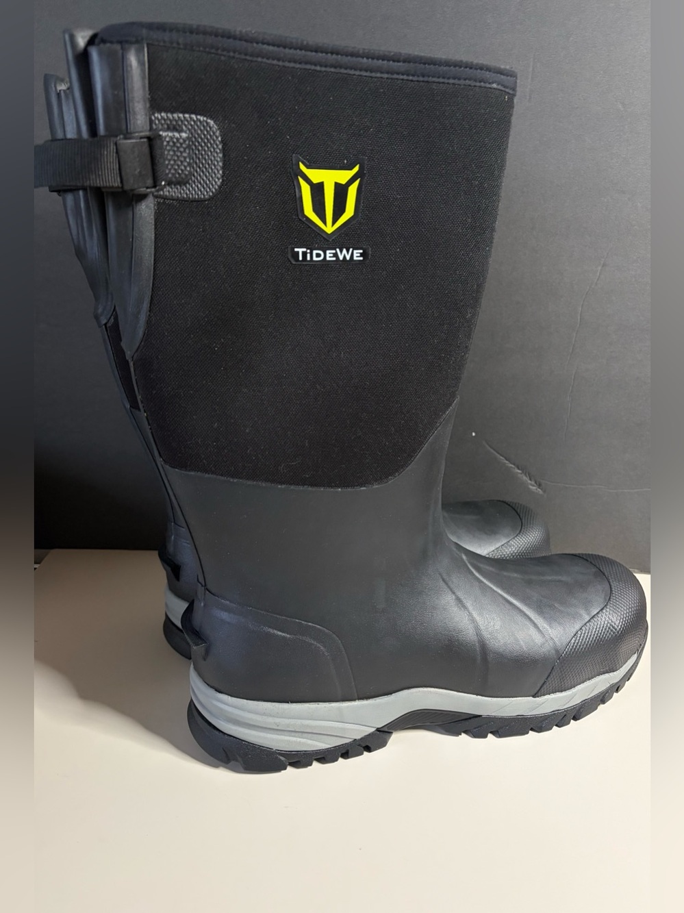 TideWe Men's Black Waterproof Insulated Boots
